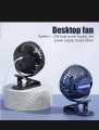 HT      badgeFEIDIAO Clip On Mini Fan Portable Desk Fan Rechargeable 1200mAh Battery Operated Fan for Stroller Camping Air Cooling Fan. 