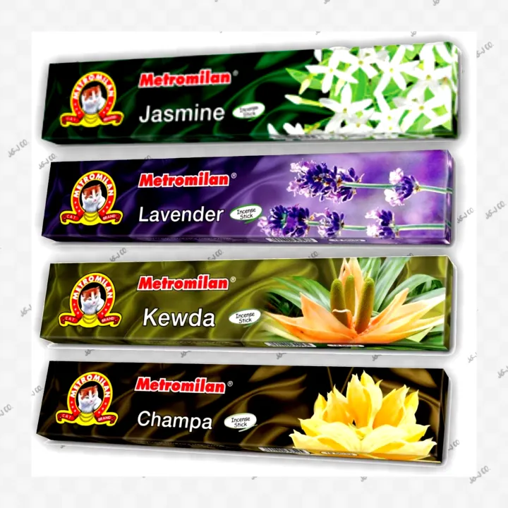 Metromilan%20Agrbatti%204%20Different%20Fragrance%20Jasmine,Lavender,Kewda,Champa%204%20Pack%20Bundle%20Metro%20Agrbatti%20-%20Image%202