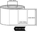 Barcode Label Sticker Roll, 1000 Stickers 50mm x 25mm. 