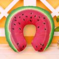 【HOT】 Cute Cartoon INS Style Travel Neck Pillow U-Shaped Panda Rainbow Cloud Fruit Inflatable Cushion For Kids Adults Family Friends. 