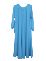 Abyaa Front Button style with closed Sleaves Stylish Design | Blue and  light blue  Color Design | | Abaya New design Gown. 