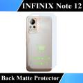 Infinix Note 12 Back Protector Carbon Fiber Matte Soft Skin Sheet For Infinix Note 12. 
