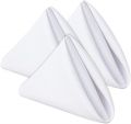 Cloth Dinner Table Napkin White Soft Absorbent Lightweight 100% Cotton. 
