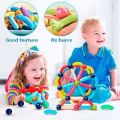 64 Pieces Magnetic Toys Building Blocks - Large Magnets Bar and Balls Construction Set - 25 / 36 / 42 / 64 Pieces Montessori Educational Kids Toys For Children Early Educational Toys Set, Magnetic Building Sticks Kit Kids Gift for Age 3+, Recreational Bui. 
