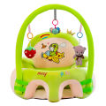 Sofa Support Seat Cover For Baby, Plush Baby Feeding Chair Cartoon Safety Seat Learning Nest Washable With Rod Toys. 