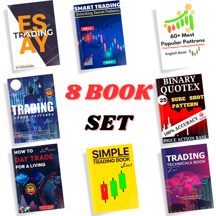 Trading Book - 8 Best Trading Book Set - Simple Trading & Binary Trdaing Forex Trading Book - All Trading strategies & Candlestick Chart Pattern - Combo Deal