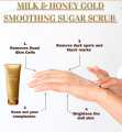 Derma Queen Milk and Honey Sugar Scrub 25ml – Milk & Honey Gold Sugar Scrub for All Skin Types – Gentle Exfoliating Scrub for Mother & Kids – Nourishing Scrub Milk Honey Sugar Formula – Sugar Scrub Milk Honey Gold for Soft & Smooth Skin. 