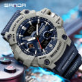Sanda Men's Watches Sport LED Digital Waterproof Wristwatches 3179. 