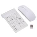 2.4G Wireless Numeric Keyboard USB Receiver Mouse 18 Keys Digital Keyboard Keypads Numpad For Accounting Gaming Accessories. 
