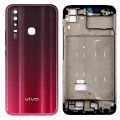 Vivo Y12 Middle Frame Housing with Power Volume Buttons & Camera Lens Complete Body Casing Replacement Y12 - Red. 