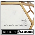 Decore To Adore Customize One Piece Geometric 20 1/2″ Wide Hexagon Accent Gold Color With Wood Top Table. 