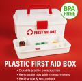 Bandage Box with Extra Tray & Compartments | Medical Storage Organizer. 