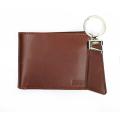 Genuine Leather Wallet and Keychain Gift Set. 