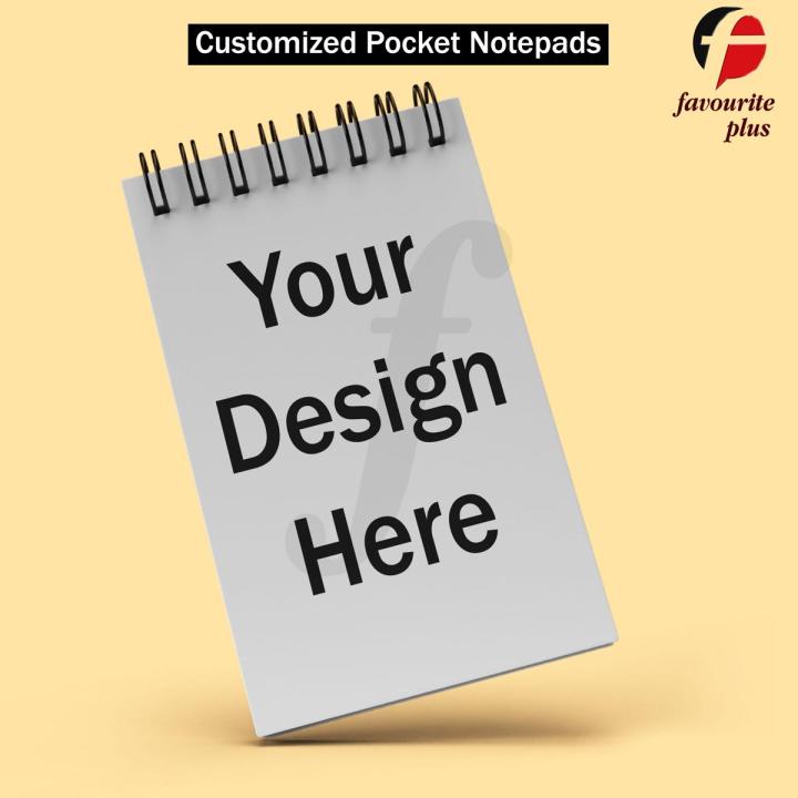 Your Design Here Custom Printed Notepads Pocket Note Pads Persoanlize Spiral Pads
