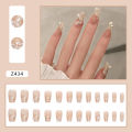 Diamond wearing nails, finished nails, wholesale factory direct sales, nail art tablets, innocent girls, white and icy. 