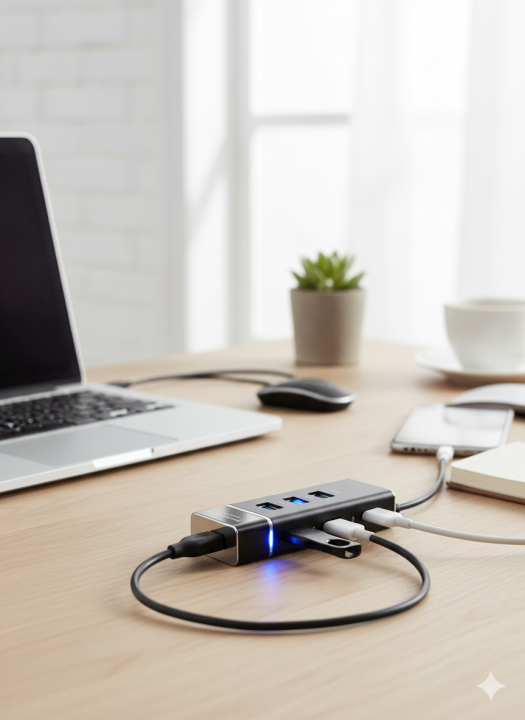 USB%203.0%20Hub%20SuperSpeed%204%20Ports%20Splitter%20Adapter%20for%20Laptop/PC%20%7C%20Portable%20Multi-Port%20Extender%20for%20Keyboard,%20Mouse%20&%20Flash%20Drives%20-%20Image%203