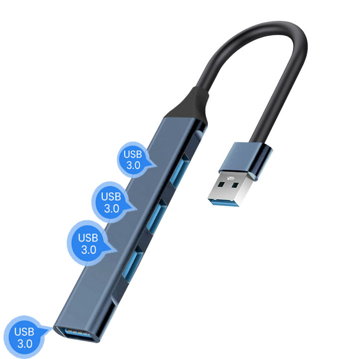 AXOTIC USB HUB 3.0 With 4 Ports 5V/1.5A Charging High-Speed 5Gbps USB3.0 Sync Data USB Splitter For Computer Flash Drive