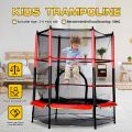 55′′ Round Kids Trampolines Indoor, 4.5FT Outdoor Trampoline with Enclosure Net for Toddler 55" 4.5FT Junior Trampoline With Enclosure Safety Net Kids Activity. 