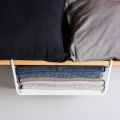 Under Shelf Basket Embedded Thicken Wrought Iron Table Cabinet Hanging Shelf for Bedroom. 