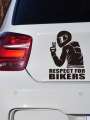 Car Sticker Respect for Bikers Stickers On Car Bikes Funny Stickers and Decals Vinyl Car Styling Bike Stickers 125 Stickers For Bike Bike Accesories Car Sticker, Bike Stickers, Car Accesories. 