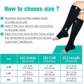 Medical Calf Compression Stockings Varicose Veins Shaping Graduated Pressure Stockings Elastic Open Toe Knee High Stockings 2024. 