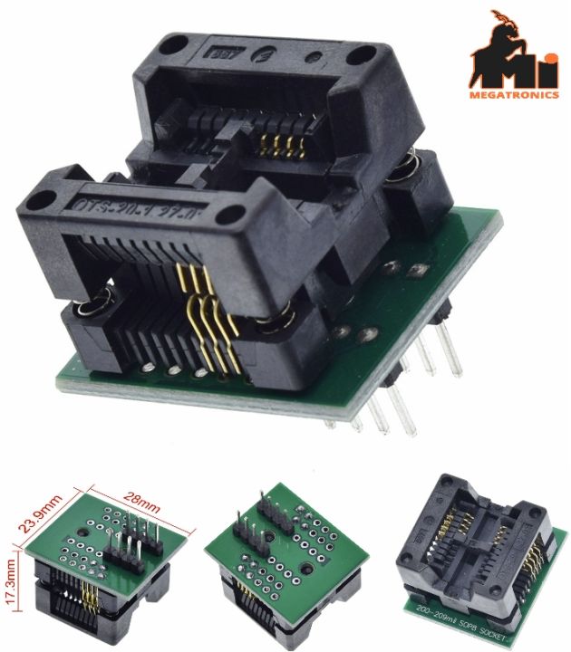 SOP8 SOIC8 SO8 Programming Socket adapter seat 1.27mm 209mil Test Socket Adapter Programmer