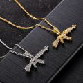 【HOT】 Fashion Choker Necklaces For Women 2022 Gun Cross Pendant Crystal Rhinestone Chain Necklace Women Men Punk Chains Jewelry Gift. 