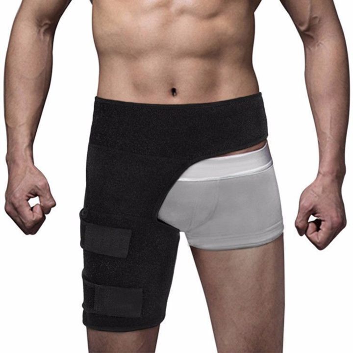 Hip Brace Groin Support Belt Compression Groin Wrap Pain Relief Thigh Hamstring Breathable For Men Women Cycling Knee Boots