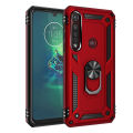PlusCase for Motorola Moto G8 Plus / G8 Play / One Macro Case Shockproof Stand Finger Ring Hard Back Phone Cover. 