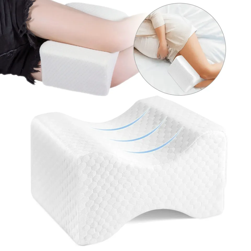 Memory Foam Leg Pillow Memory Foam Knee Pillow for Side Sleepers Comfortable Leg Cushion for Pressure Relief Spine Alignment Knee Support