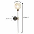 Lighting Vanity Clear Bubble Glass Wall Lights Modern Globe Round Sconces Wall Lighting Brushed Brass Long Wall Sconce Mid Century Bar Bathroom Wall Lamp (Clear). 