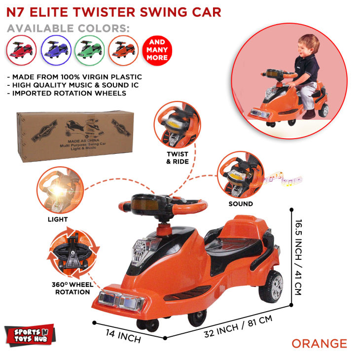 Twinkle N7 Twister Swing Car For Kids Boys Girls, Ride On