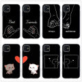 Girls Bff Best Friends Forever Black Soft Phone Cases Cover For iPhone 14 11 12 13 15 PRO X S MAX XR 7 8Plus Cute Couple Capinha. 