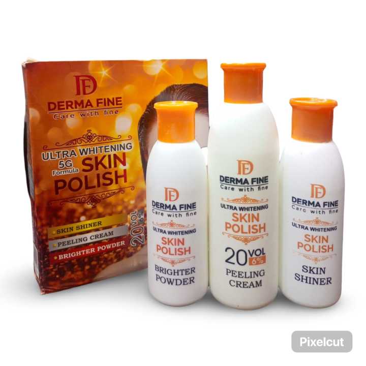 Derma Fine 3in1 Ultra Whitening 5G Formula Skin Polish Kit