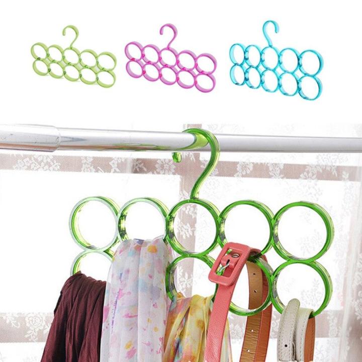 10%20Rings%20Hole%20Plastic%20Coat%20Hanger%20Multifunctional%20Circle%20Shape%20Scarf%20Belt%20Tie%20Display%20Slots%20Holder%20Hole%20Design%20Bathrobe%20Organizer%20-%20Image%203