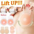 1 Pair Rabbit Ears Lift Up Bra Sticker Silicone Invisible Bras Cover Adhesive Petals Pads Washable Reusable bra Patch Summer Women Lingerie. 