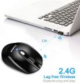 LeadsaiL Wireless Computer Mouse, 2.4G Portable Slim  Mouse Less Noise for Laptop Optical Mouse with 6 Buttons. 