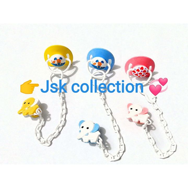 High Quality Baby Pacifier with chain and cap Holder soother in Beautiful Design