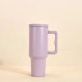 Sipper Tumbler – 40oz Stainless Steel Trek Tumblers with Handle and Straw | Leak-Proof Simple Modern Design for Travel and Daily Use. 