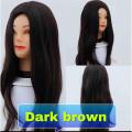 Full head wig for baby girls - dark brown. 