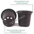 Pack of 10 Premium Quality 4.7×4.7 Inches Plastic Flowerpot - Plastic Pots for Plants - Plastic Pots for Home Gardening - Plastic Pots for Seedling - Premium Quality Plastic Pots. 