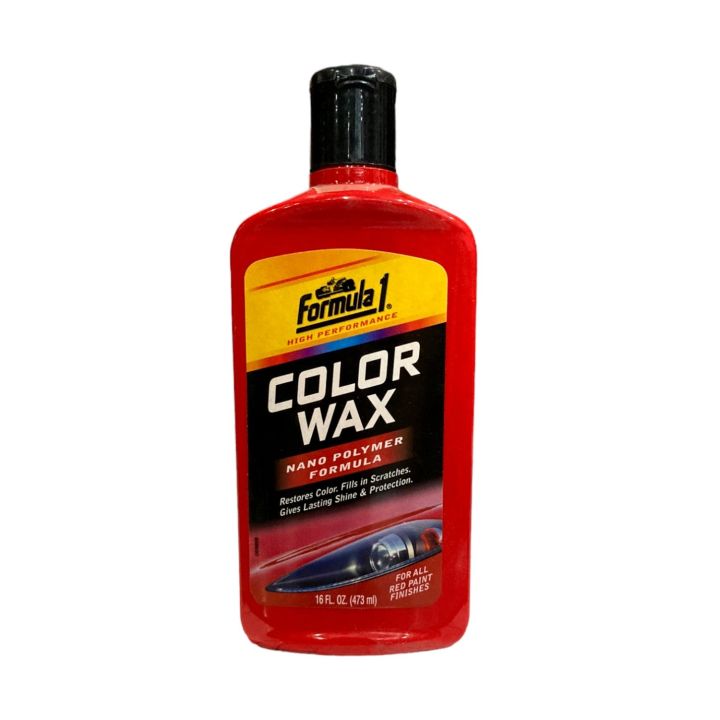 Formula 1 Color Wax NANO POLYMER FORMULA 473ml Red Color