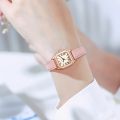 LUCKYFOX Casual Polygon Pointer Quartz Watch Retro Fashion Analog PU Leather Wrist Watch For Women Girls. 