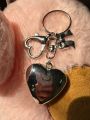 Ins Style Heart Shaped Keychain Backpacks Bowknot Heart Keyring for Women Y2k Jewelry Gift. 