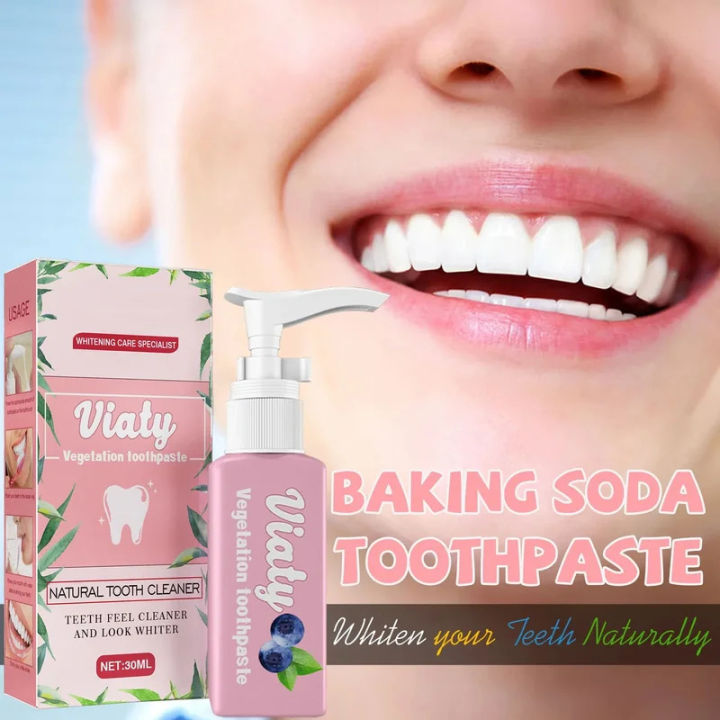 Baking Soda Viaty Vegetation Toothpaste Stain Smoke Removal Reduce Tooth Dirt Whitening Fight Bleeding Gums Toothpaste