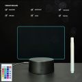 3D Desk Lamp DIY Handwritten Message Board Night Light, Changing Illusion Night Light Smart Touch Switch LED Lighting Creative Gift Toys Decorations. 