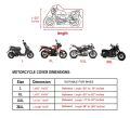 Heavy Bike Anti Scratch Motorcycle Top Cover - Oxford PVC Coated Waterproof XXL. 