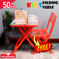 Study Table - Free Chair - Foldable Table - Chair Set, Desk And Chair - Kids Chair- Children Furniture - Study Table For Kids, Desk, Chair, With FREE GIFT. 