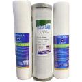 Pack of 3 Water Filtration OF AQUA SAFE Cartridges Replacement (2 PPF + CTO-10 Activated carbon ) size 10 Inch. 