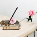 Wooden Agarbatti Incense Stick Holder with Laser Engraved Design, Ash Collector. 